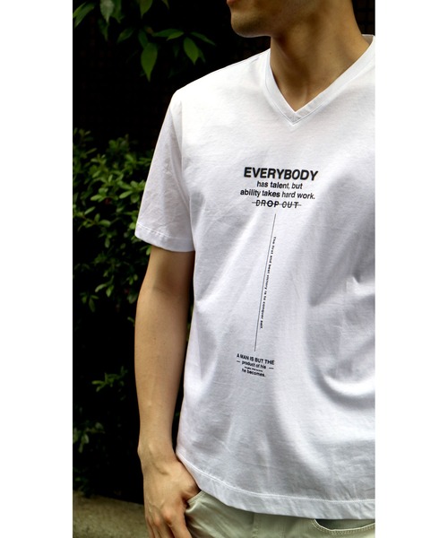 NICOLE CLUB FOR MEN（ニコルクラブフォーメン）の「ダブルシルケットロゴプリントT（Tシャツ/カットソー・メンズ・ホワイト系その他/ホワイト系その他2/ブラック系その他/ブラック系その他2・MEDIUM/LARGE/X-LARGE/XX-LARGE）」の9枚目の写真