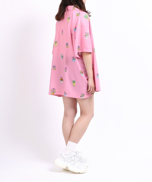 PUNYUS(プニュズ)の「フラワーフレンズ開襟シャツ(シャツ/ブラウス・レディース・ホワイト/ブラック/ピンク・1/2/4/3)」の7枚目の写真