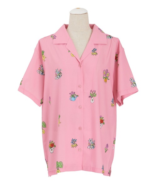 PUNYUS(プニュズ)の「フラワーフレンズ開襟シャツ(シャツ/ブラウス・レディース・ホワイト/ブラック/ピンク・1/2/4/3)」の13枚目の写真