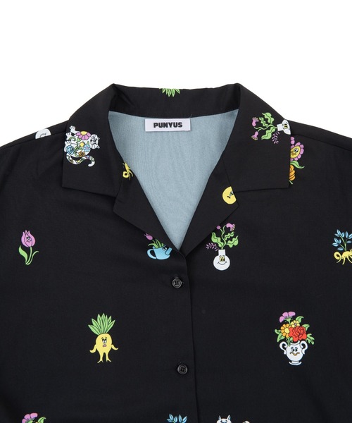 PUNYUS(プニュズ)の「フラワーフレンズ開襟シャツ(シャツ/ブラウス・レディース・ホワイト/ブラック/ピンク・1/2/4/3)」の14枚目の写真