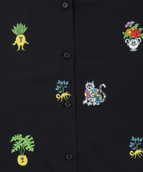 PUNYUS(プニュズ)の「フラワーフレンズ開襟シャツ(シャツ/ブラウス・レディース・ホワイト/ブラック/ピンク・1/2/4/3)」の16枚目の写真