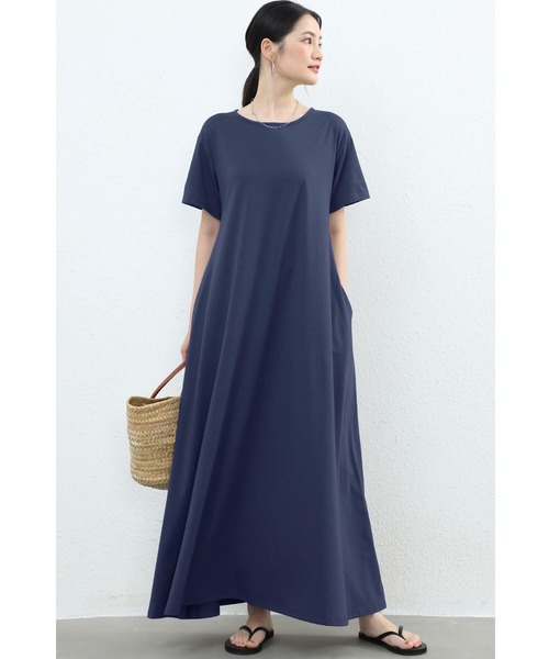 セール】ワンピース ロングワンピース マキシ丈ワンピ ワンピース 半袖