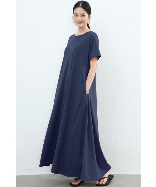 セール】ワンピース ロングワンピース マキシ丈ワンピ ワンピース 半袖