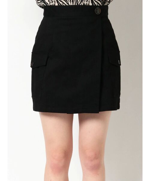 EVRIS（エヴリス）の「パッチポケットトラップミニスカート（スカート・レディース・カーキ/ブラック/アイボリー・MEDIUM/SMALL）」の9枚目の写真