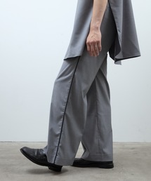 unlow | パイピングワイドストレートスラックス（セットアップ対応）(その他パンツ)