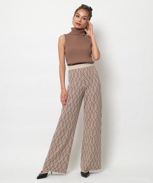 SPIRALGIRL(スパイラルガール)の「ジャガードニットパンツ(その他パンツ・レディース・ブラック/ブラウン・FREE)」の11枚目の写真