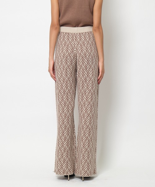 SPIRALGIRL(スパイラルガール)の「ジャガードニットパンツ(その他パンツ・レディース・ブラック/ブラウン・FREE)」の3枚目の写真