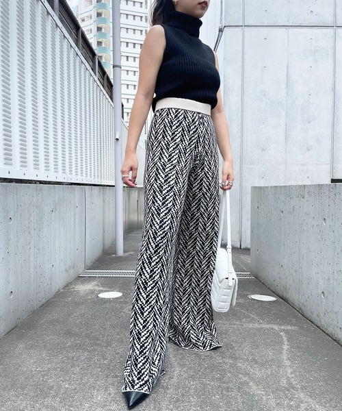 SPIRALGIRL(スパイラルガール)の「ジャガードニットパンツ(その他パンツ・レディース・ブラック/ブラウン・FREE)」の15枚目の写真