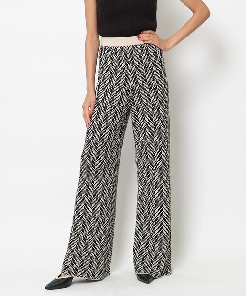 SPIRALGIRL(スパイラルガール)の「ジャガードニットパンツ(その他パンツ・レディース・ブラック/ブラウン・FREE)」の6枚目の写真