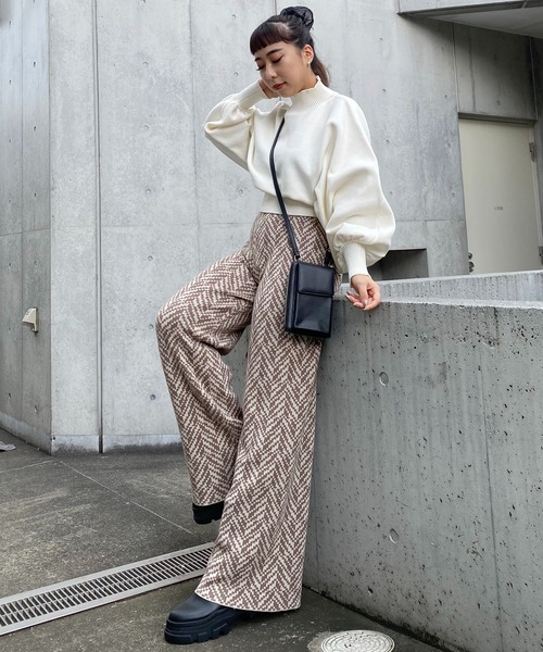 SPIRALGIRL(スパイラルガール)の「ジャガードニットパンツ(その他パンツ・レディース・ブラック/ブラウン・FREE)」の18枚目の写真