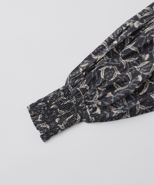 Libra Cue（リブラ キュー）の「ボタニカル柄ワンピース（ワンピース・レディース・ブラック/グリーン・FREE）」の4枚目の写真