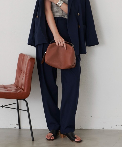 Aunt Marie's（アントマリーズ）の「ツータックパンツ / 低身長向けSサイズ有（スラックス・レディース・ブラック/オレンジ/ネイビー/グリーン/グレー・SMALL/FREE）」の12枚目の写真