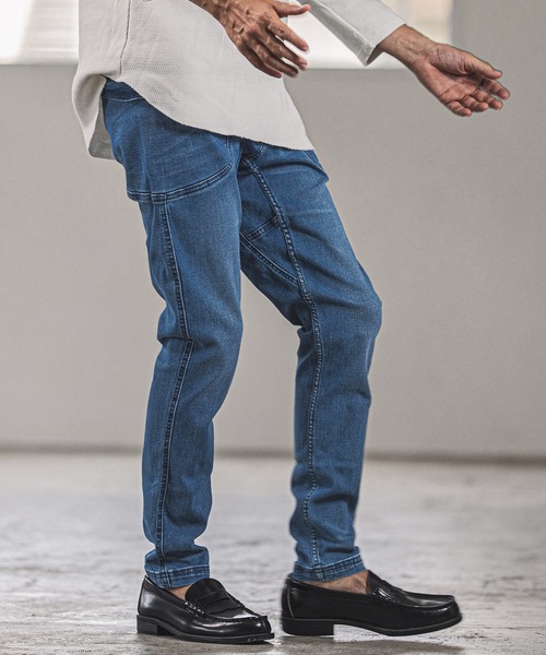 CAMBIO（カンビオ）の「mp9358-Accent Pocket Denim Jodhpurs Pants パンツ（デニムパンツ・メンズ・ブルー/ノンウォッシュ/インディゴブルー・M/S/L）」の16枚目の写真