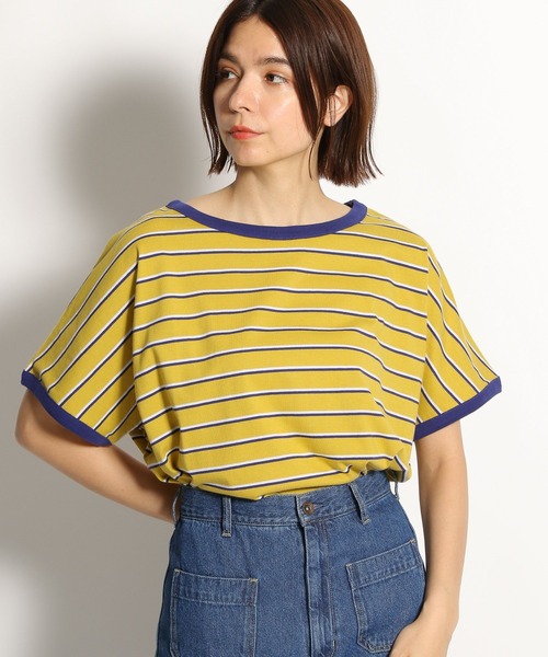 niko and...(ニコアンド)の「リンガーワイドアソートTシャツ(Tシャツ/カットソー・レディース・オフホワイト/イエロー/グリーン/チャコール/ライトイエロー/セージグリーン・FREE)」の6枚目の写真