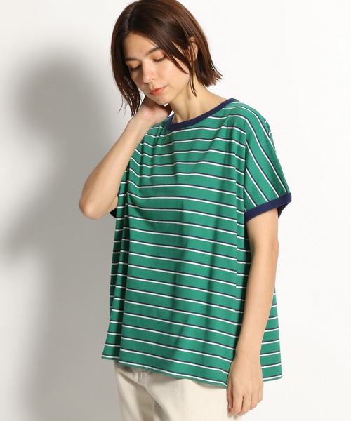 niko and...(ニコアンド)の「リンガーワイドアソートTシャツ(Tシャツ/カットソー・レディース・オフホワイト/イエロー/グリーン/チャコール/ライトイエロー/セージグリーン・FREE)」の11枚目の写真