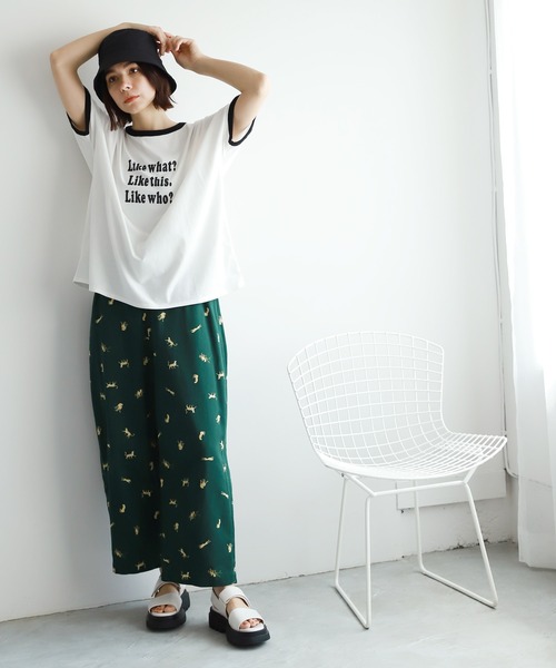 niko and...(ニコアンド)の「リンガーワイドアソートTシャツ(Tシャツ/カットソー・レディース・オフホワイト/イエロー/グリーン/チャコール/ライトイエロー/セージグリーン・FREE)」の17枚目の写真