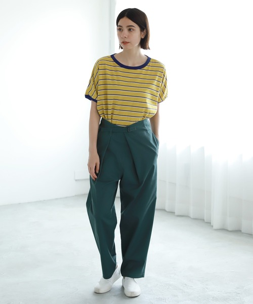 niko and...(ニコアンド)の「リンガーワイドアソートTシャツ(Tシャツ/カットソー・レディース・オフホワイト/イエロー/グリーン/チャコール/ライトイエロー/セージグリーン・FREE)」の14枚目の写真