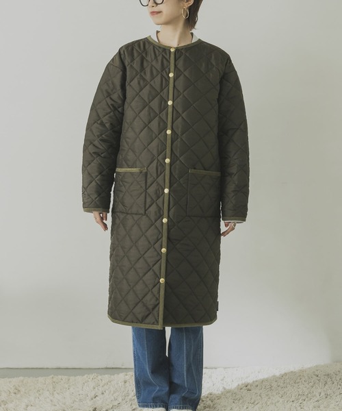 Traditional Weatherwear（トラディショナルウェザーウェア）の「『一部WEB限定サイズ/別注』Traditional Weatherwear ARKLEY LONG（ダウンジャケット/コート・レディース・ブラック/カーキ/アイボリー・34/32）」の16枚目の写真