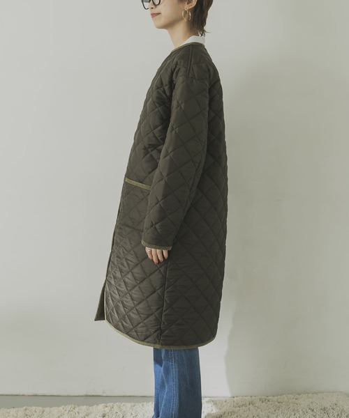 Traditional Weatherwear（トラディショナルウェザーウェア）の「『一部WEB限定サイズ/別注』Traditional Weatherwear ARKLEY LONG（ダウンジャケット/コート・レディース・ブラック/カーキ/アイボリー・34/32）」の15枚目の写真