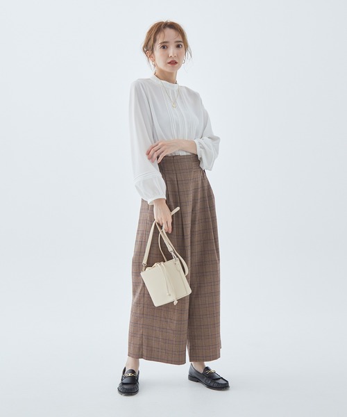 Fabulous Angela(ファビュラスアンジェラ)の「レースピンタックブラウス(シャツ/ブラウス・レディース・ブラック/オフホワイト/ブラウン・FREE)」の7枚目の写真