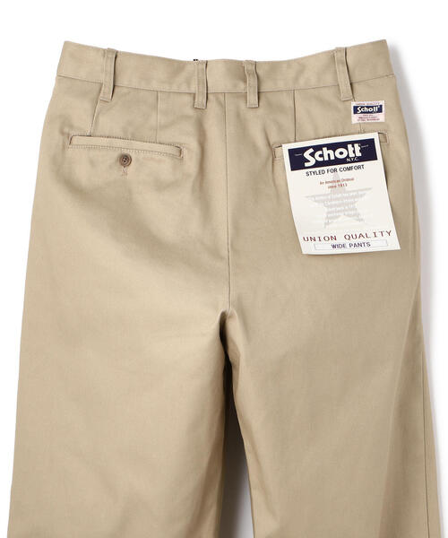 パンツ Schott TC DOUBLE PLEATED WIDE PANTS schott（ショット）の「Schott/ショット/TC DOUBLE PLEATED WIDE