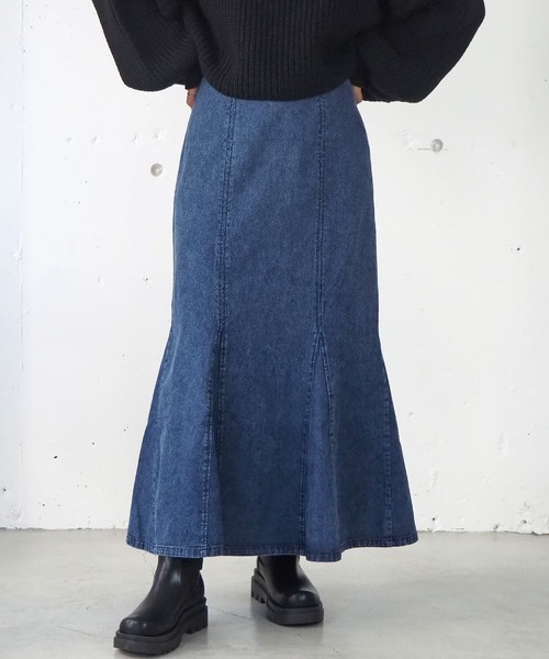 tiptop（ティップトップ）の「マーメイドスカート（スカート・レディース・ブラック/ライトベージュ/A/ブラウン/ブラック系その他2/ブルー/B/アイボリー/ブラック系その他/D/C/E/F/G・FREE）」の8枚目の写真