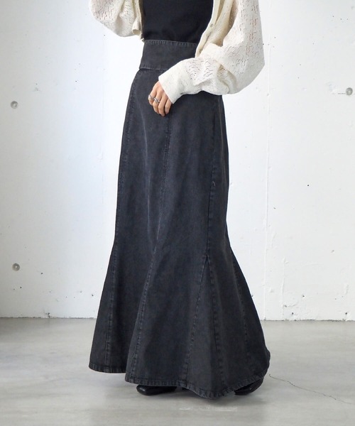 tiptop（ティップトップ）の「マーメイドスカート（スカート・レディース・ブラック/ライトベージュ/A/ブラウン/ブラック系その他2/ブルー/B/アイボリー/ブラック系その他/D/C/E/F/G・FREE）」の5枚目の写真