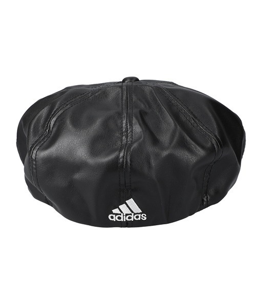 adidas(アディダス)の「【adidas/アディダス】PUレザー ワンポイントロゴ ハンチング(ハンチング/ベレー帽・メンズ・ブラック・FREE)」の4枚目の写真