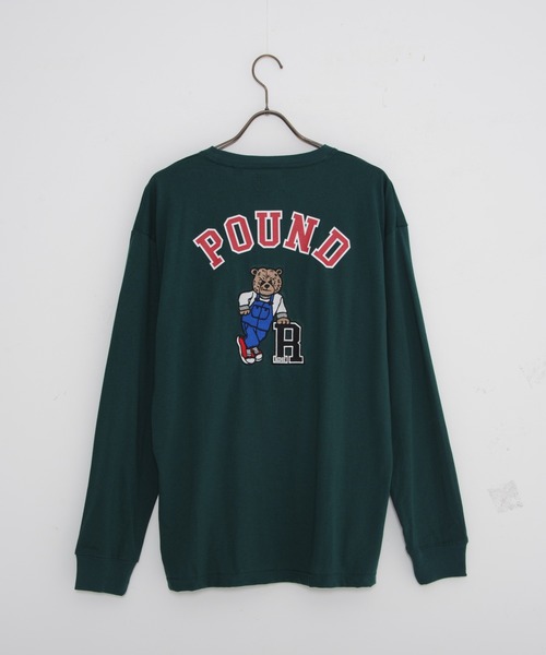 JEANS MATE(ジーンズメイト)の「USAコットン100%使用バック刺繍ロンT ワンポイントロゴTシャツ(Tシャツ/カットソー・メンズ・ホワイト/ダークグリーン/ベージュ/スミクロ・MEDIUM/LARGE/X-LARGE)」の16枚目の写真