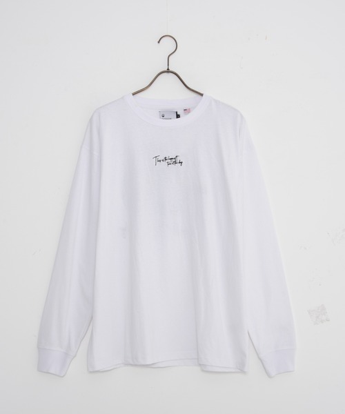 JEANS MATE(ジーンズメイト)の「USAコットン100%使用バック刺繍ロンT ワンポイントロゴTシャツ(Tシャツ/カットソー・メンズ・ホワイト/ダークグリーン/ベージュ/スミクロ・MEDIUM/LARGE/X-LARGE)」の21枚目の写真