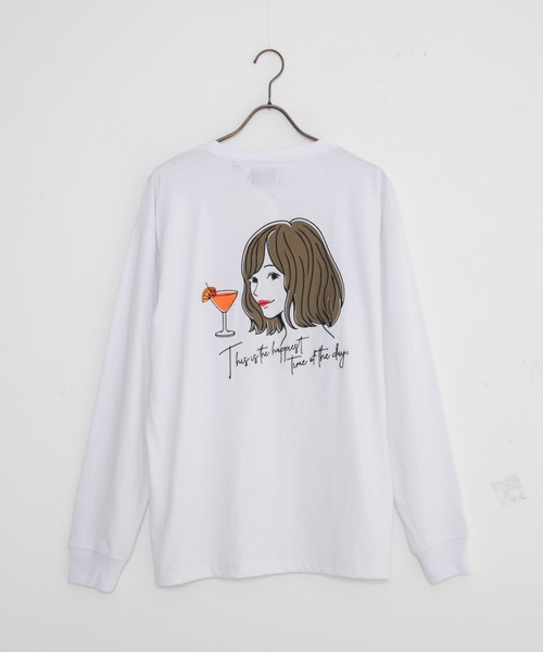 JEANS MATE(ジーンズメイト)の「USAコットン100%使用バック刺繍ロンT ワンポイントロゴTシャツ(Tシャツ/カットソー・メンズ・ホワイト/ダークグリーン/ベージュ/スミクロ・MEDIUM/LARGE/X-LARGE)」の20枚目の写真