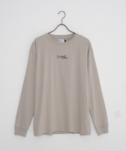 JEANS MATE(ジーンズメイト)の「USAコットン100%使用バック刺繍ロンT ワンポイントロゴTシャツ(Tシャツ/カットソー・メンズ・ホワイト/ダークグリーン/ベージュ/スミクロ・MEDIUM/LARGE/X-LARGE)」の15枚目の写真