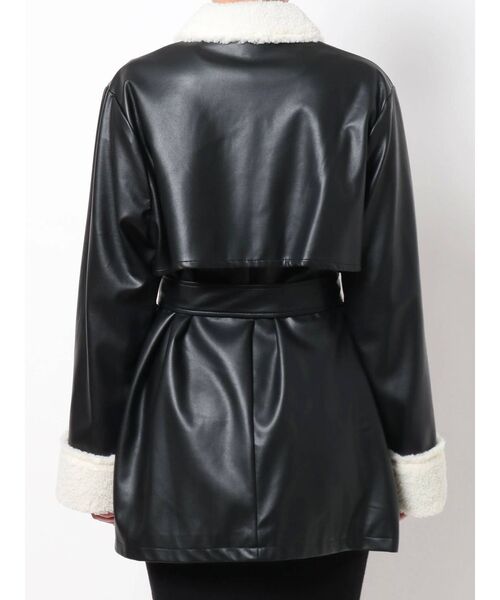 RESEXXY（リゼクシー）の「フェイクレザーミディコート（その他アウター・レディース・ブラック/モカ・FREE）」の21枚目の写真