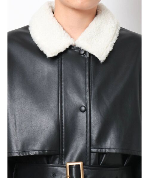 RESEXXY（リゼクシー）の「フェイクレザーミディコート（その他アウター・レディース・ブラック/モカ・FREE）」の22枚目の写真