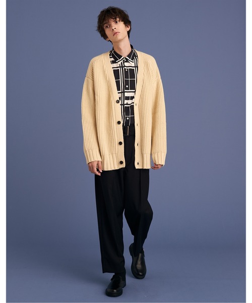 UP START（アップスタート）の「RELAX KNIT CARDIGAN（カーディガン/ボレロ・メンズ・ブラック/イエロー/オフホワイト・FREE）」の5枚目の写真