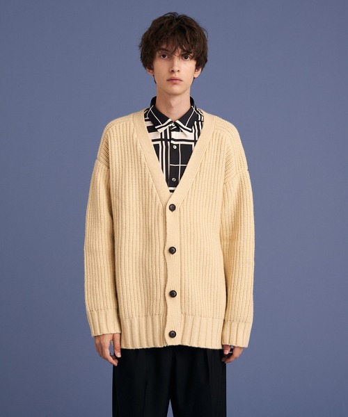 UP START（アップスタート）の「RELAX KNIT CARDIGAN（カーディガン/ボレロ・メンズ・ブラック/イエロー/オフホワイト・FREE）」の8枚目の写真