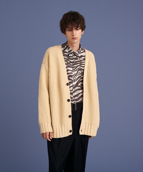 UP START（アップスタート）の「RELAX KNIT CARDIGAN（カーディガン/ボレロ・メンズ・ブラック/イエロー/オフホワイト・FREE）」の4枚目の写真