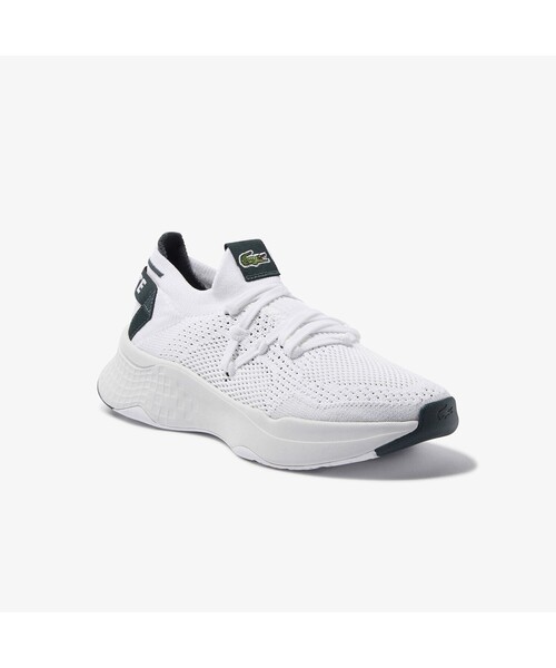 LACOSTE（ラコステ）の「ウィンメンズ COURT-DRIVE KNIT 0121 1（スニーカー・レディース・ホワイト/ホワイト×グリーン・22.5cm/23.5cm/24.5cm/23.0cm/24.0cm）」の4枚目の写真