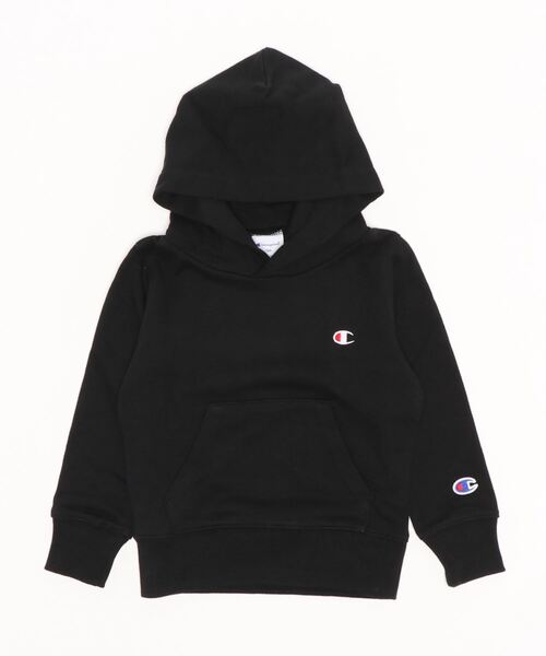 Champion（チャンピオン）の「【WEB限定】Champion/ チャンピオン KIDS HOODED SWEAT（スウェット・キッズ・チャコールグレー/ブラック/ベージュ/グレー・100/110/120/130/140/150）」の2枚目の写真