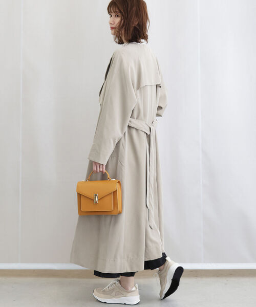 BEAMS HEART ノーカラートレンチコート　ベージュ BEAMS HEART（ビームスハート）の「BEAMS HEART / ノーカラー