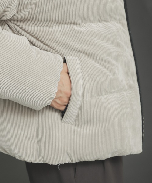 SENSE OF PLACE by URBAN RESEARCH(センスオブプレイスバイアーバンリサーチ)の「グリーンダウンコーデュロイジャケット(ダウンジャケット/コート・メンズ・ブラウン/ライトベージュ・MEDIUM/LARGE)」の9枚目の写真