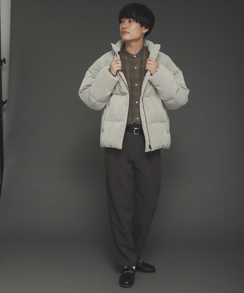 SENSE OF PLACE by URBAN RESEARCH(センスオブプレイスバイアーバンリサーチ)の「グリーンダウンコーデュロイジャケット(ダウンジャケット/コート・メンズ・ブラウン/ライトベージュ・MEDIUM/LARGE)」の21枚目の写真