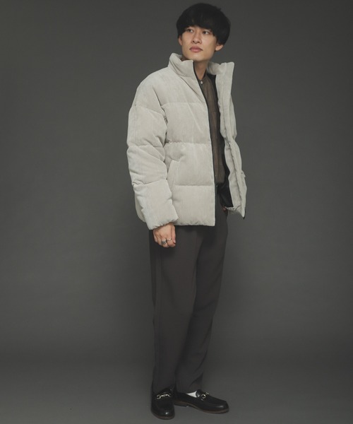 SENSE OF PLACE by URBAN RESEARCH(センスオブプレイスバイアーバンリサーチ)の「グリーンダウンコーデュロイジャケット(ダウンジャケット/コート・メンズ・ブラウン/ライトベージュ・MEDIUM/LARGE)」の18枚目の写真