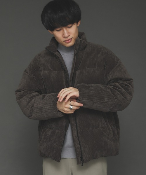 SENSE OF PLACE by URBAN RESEARCH(センスオブプレイスバイアーバンリサーチ)の「グリーンダウンコーデュロイジャケット(ダウンジャケット/コート・メンズ・ブラウン/ライトベージュ・MEDIUM/LARGE)」の7枚目の写真