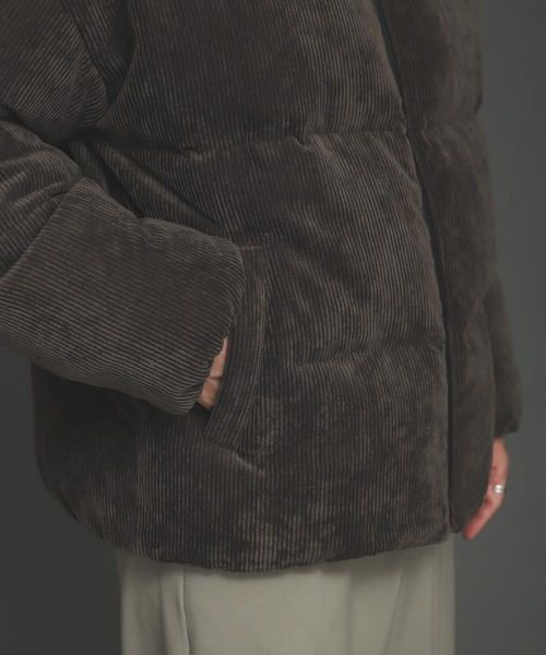 SENSE OF PLACE by URBAN RESEARCH(センスオブプレイスバイアーバンリサーチ)の「グリーンダウンコーデュロイジャケット(ダウンジャケット/コート・メンズ・ブラウン/ライトベージュ・MEDIUM/LARGE)」の10枚目の写真