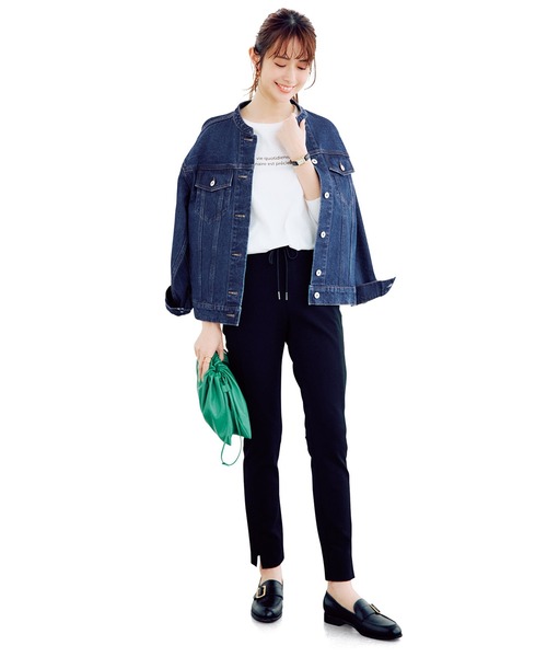 IEDIT（イディット）の「ＩＥＤＩＴ　いつもキレイな黒が続く　純黒スマートパンツ〈ブラック〉（その他パンツ・レディース・ブラック・LARGE/X-LARGE/XX-LARGE/XXX-LARGE/SMALL/MEDIUM）」の5枚目の写真