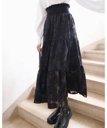 epine | jaguard waist gather tiered long skirt(スカート)