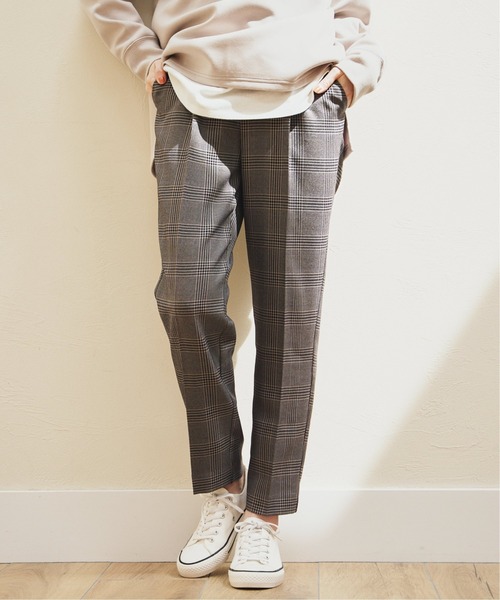 ikka(イッカ)の「イージーケア RENUウーリッシュフラノテーパード(スラックス・レディース・ブラック/ブラウン/グレー/ブラウン系その他/ブルー系その他/レンガ・S/M/L)」の3枚目の写真