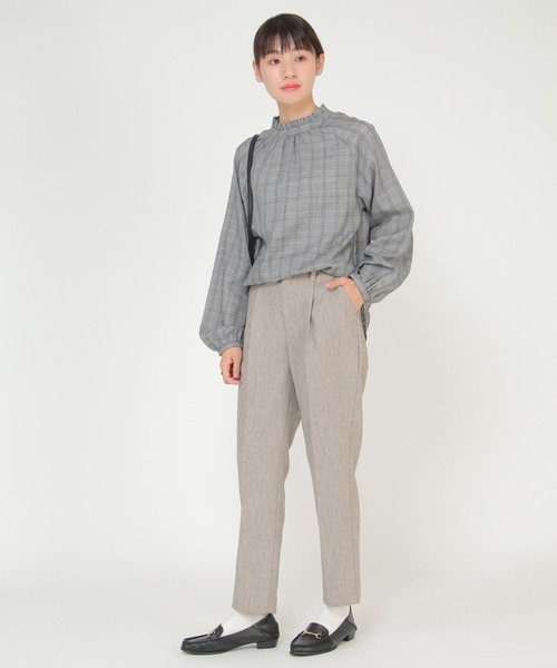 ikka(イッカ)の「イージーケア RENUウーリッシュフラノテーパード(スラックス・レディース・ブラック/ブラウン/グレー/ブラウン系その他/ブルー系その他/レンガ・S/M/L)」の15枚目の写真