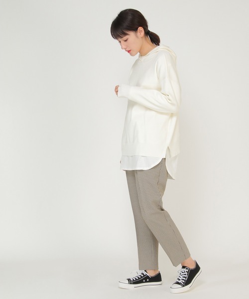 ikka(イッカ)の「イージーケア RENUウーリッシュフラノテーパード(スラックス・レディース・ブラック/ブラウン/グレー/ブラウン系その他/ブルー系その他/レンガ・S/M/L)」の18枚目の写真